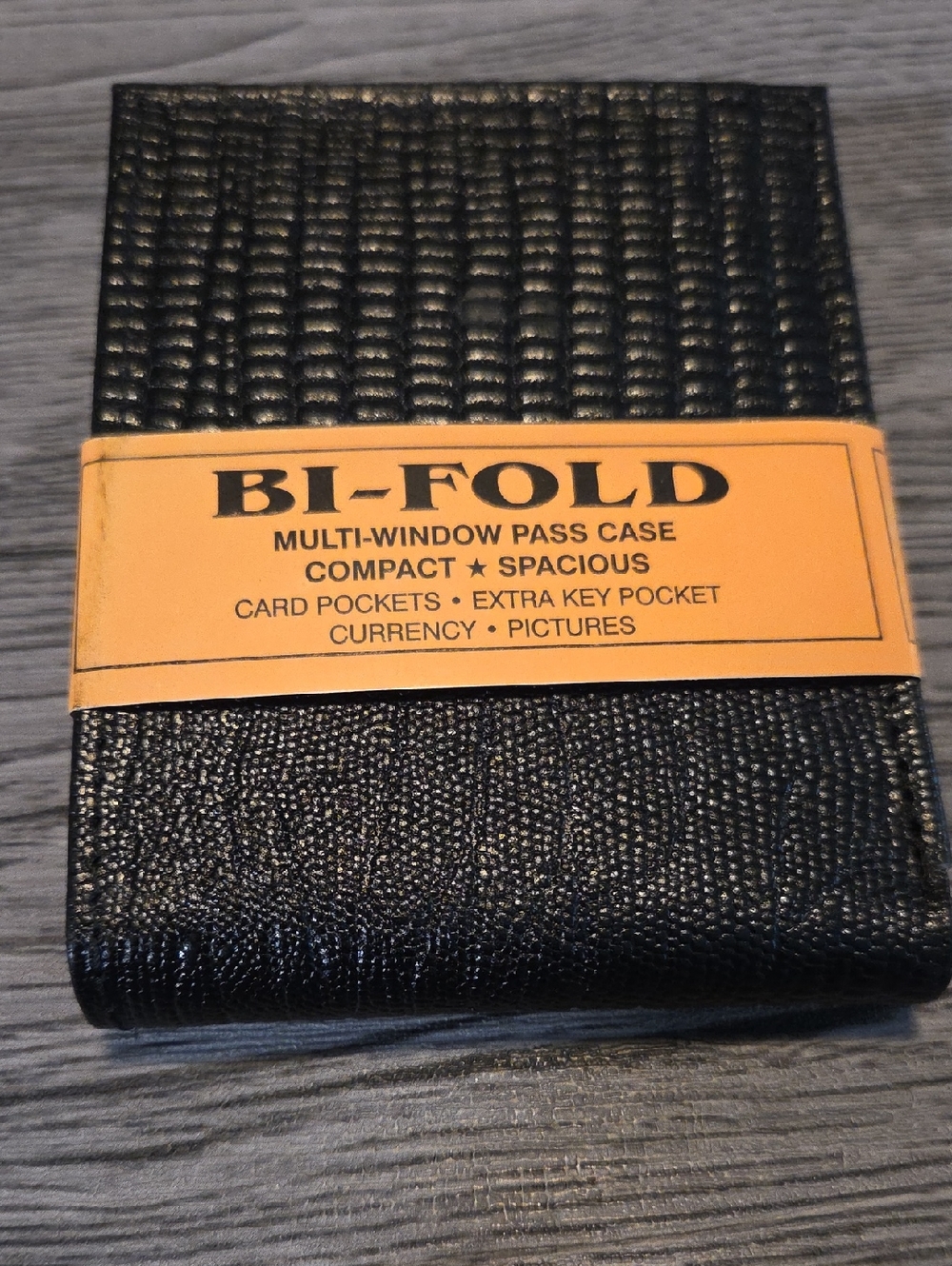 Textured Black Leather Wallet
